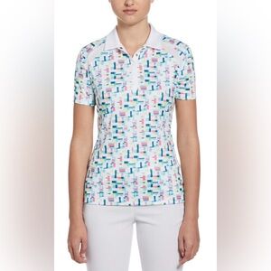 PGA Tours Printed Short Sleeve Polo Top